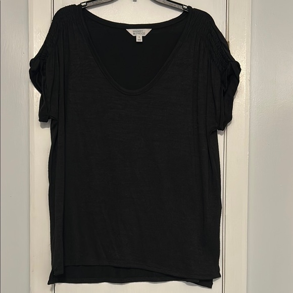 Market & Spruce Black Oversized Short Sleeve Shirt - Picture 1 of 4